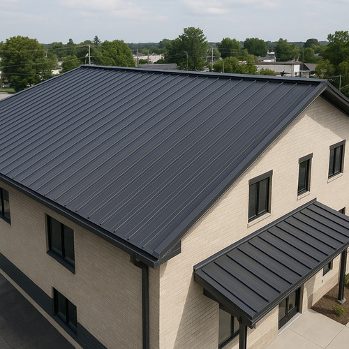 home with a standing seam metal roof