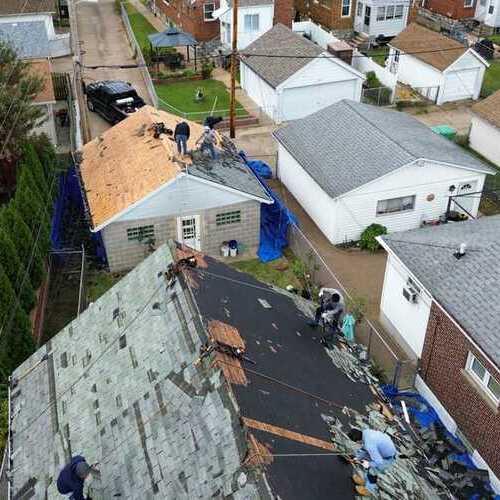roof damaged by a storm